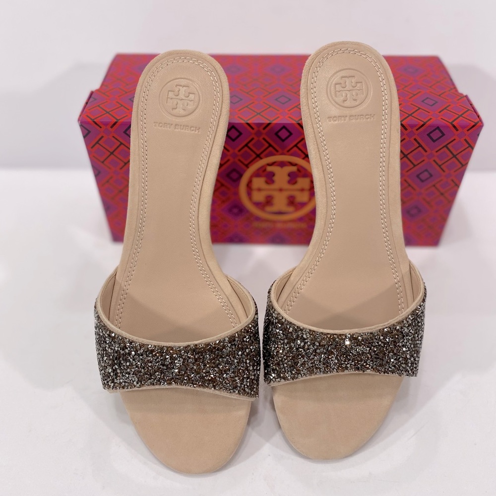 New Tory Burch Elodie Suede Slide - Picture 12 of 16
